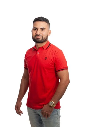 Expertos en Camisetas Tipo POLO 247 Camiseta Polo rojo para Hombre j2