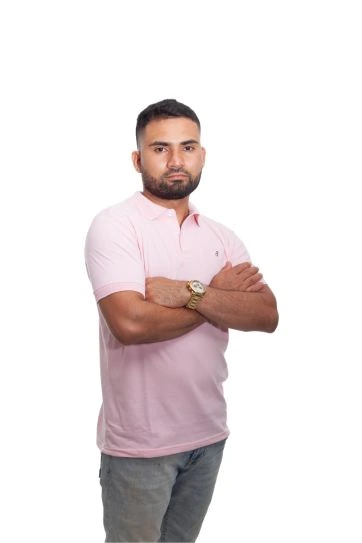 Expertos en Camisetas Tipo POLO 272 Camiseta Polo Rosado para Hombre J1