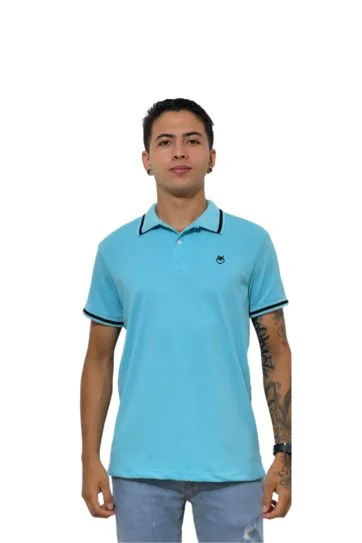 Expertos en Camisetas Tipo POLO 215 Camiseta Polo azul cielo para Hombre j2