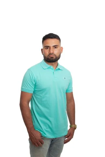 Expertos en Camisetas Tipo POLO 224 Camiseta Polo verde menta para Hombre j1