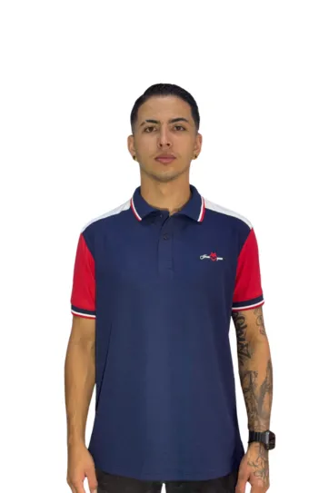 Expertos en Camisetas Tipo POLO 59 Camiseta Polo azul rojo para Hombre j6