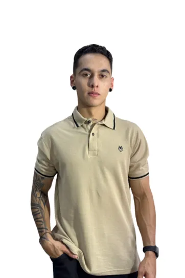 Expertos en Camisetas Tipo POLO 43 Camiseta Polo beige para Hombre j2