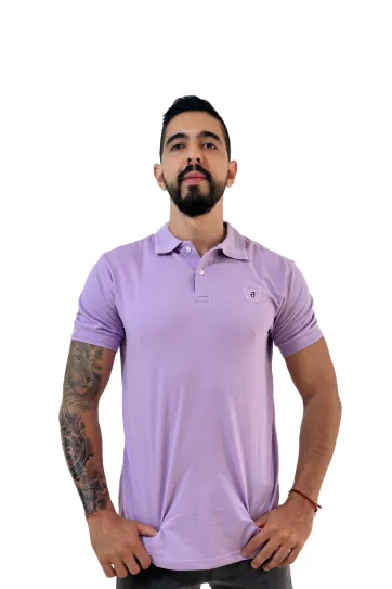 Expertos en Camisetas Tipo POLO 91 Camiseta Polo lila para Hombre j1