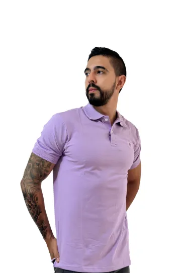 Expertos en Camisetas Tipo POLO 92 Camiseta Polo lila para Hombre j1