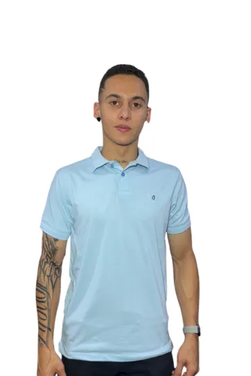 Expertos en Camisetas Tipo POLO 63 Camiseta Polo azul cielo para Hombre j1