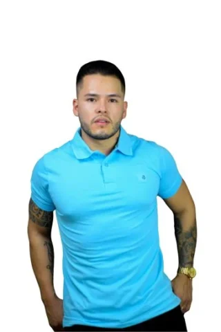 Expertos en Camisetas Tipo POLO 109 Camiseta Polo azul cielo para Hombre j1