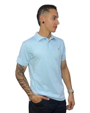 Camiseta Polo azul cielo para Hombre j1