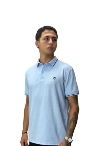 Expertos en Camisetas Tipo POLO 126 Camiseta Polo azul cielo para Hombre j8
