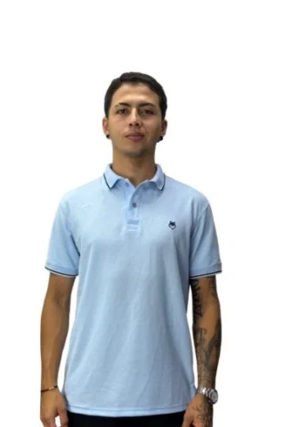 Expertos en Camisetas Tipo POLO 125 Camiseta Polo azul cielo para Hombre j8