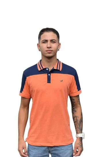 Camiseta Polo azul naranja para Hombre j10 1 Camiseta Polo azul naranja para Hombre j100