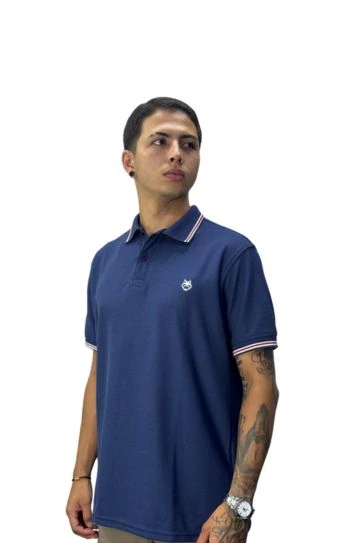Camiseta Polo azul oscuro para Hombre j8 4 Camiseta Polo azul oscuro para Hombre j8 - Image 2