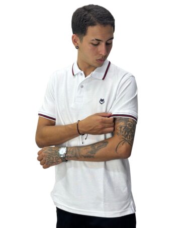 Camiseta Polo blanco para Hombre j8