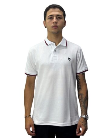 Camiseta Polo blanco para Hombre j8
