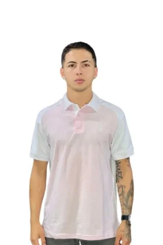 Expertos en Camisetas Tipo POLO 105 Camiseta Polo blanco rosado para Hombre j9