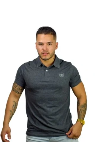 Expertos en Camisetas Tipo POLO 117 Camiseta Polo gris oscuro para Hombre j1