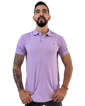 Camiseta Polo lila para Hombre j1