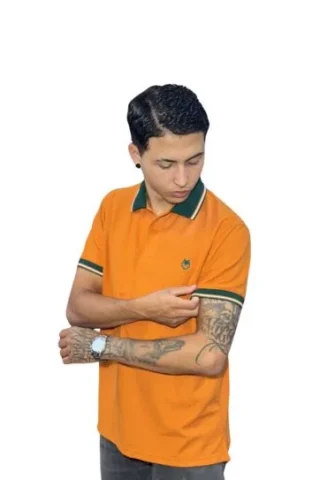 Expertos en Camisetas Tipo POLO 160 Camiseta Polo naranja para Hombre j8