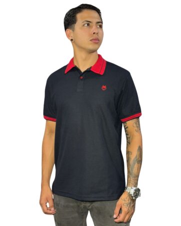 Camiseta Polo negro para Hombre j4