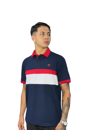 Expertos en Camisetas Tipo POLO 40 Camiseta Polo negro rojo blanco para Hombre j11