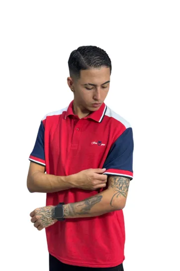 Expertos en Camisetas Tipo POLO 56 Camiseta Polo rojo azul para Hombre j6