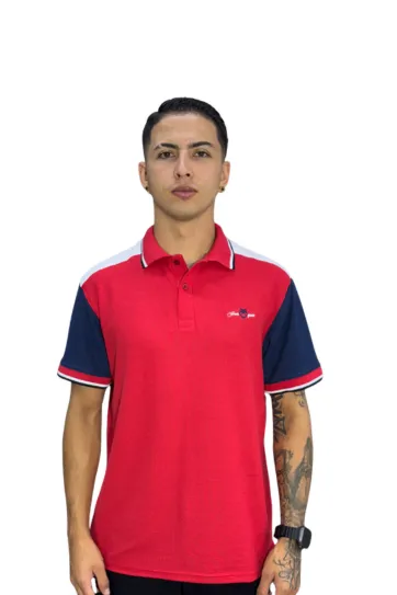 Expertos en Camisetas Tipo POLO 55 Camiseta Polo rojo azul para Hombre j6