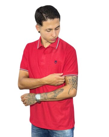 Camiseta Polo rojo para Hombre j8
