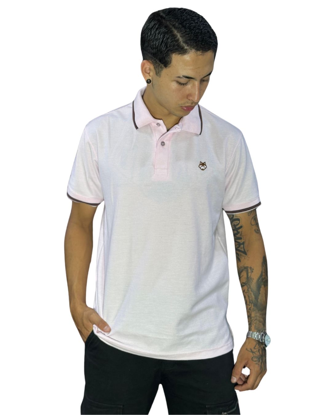 Camiseta Polo rosado para Hombre j8 4 Camiseta Polo rosado para Hombre j8 - Image 2