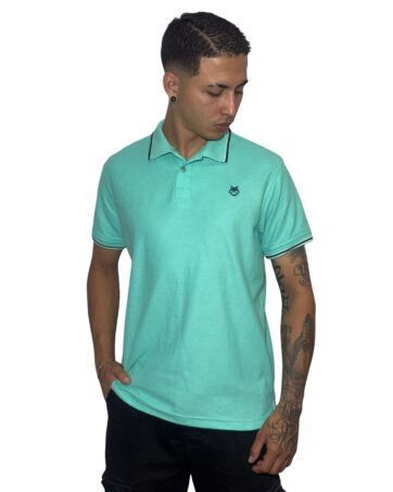 Camiseta Polo verde menta para Hombre j8