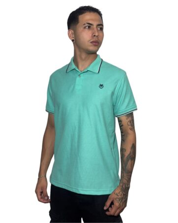 Camiseta Polo verde menta para Hombre j8