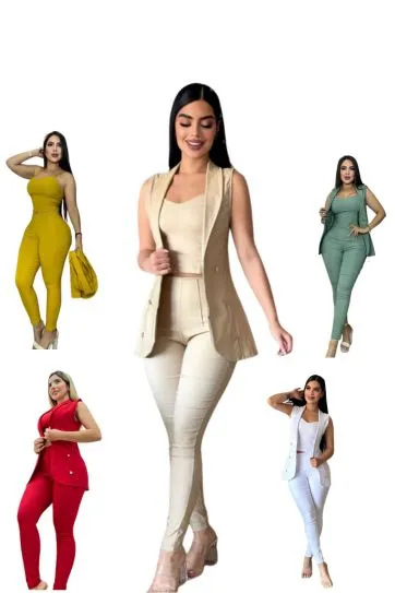 Conjunto Mujer 3 Prendas Chaleco 2093 10