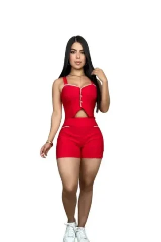 Conjunto Mujer Blusa Y Short M076