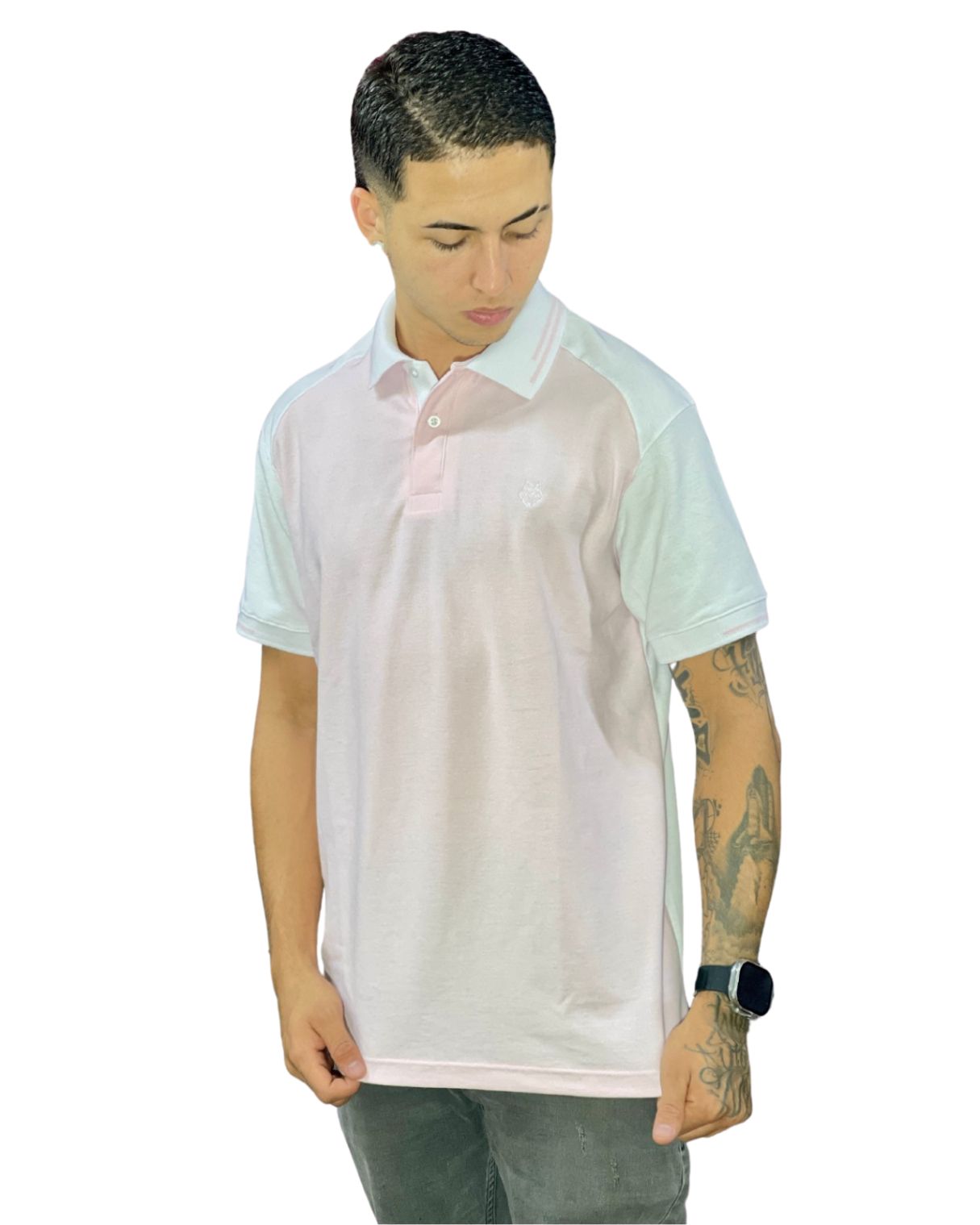 Camiseta Polo rosado blanco para Hombre j9 3 Camiseta Polo rosado blanco para Hombre j9