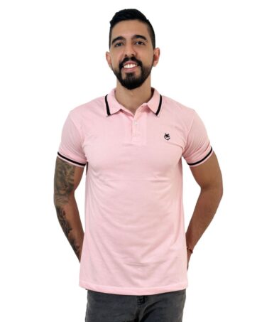 Camiseta Polo rosado para Hombre j2