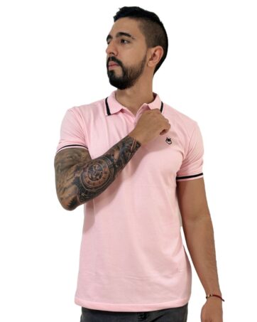 Camiseta Polo rosado para Hombre j2