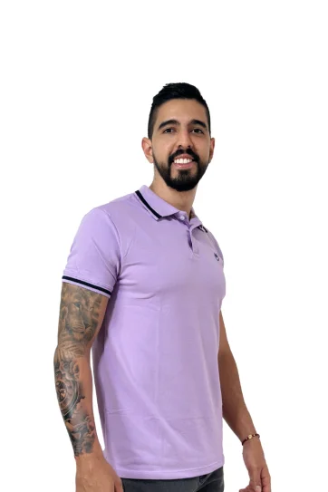 Expertos en Camisetas Tipo POLO 12 Camiseta Polo lila para Hombre j2