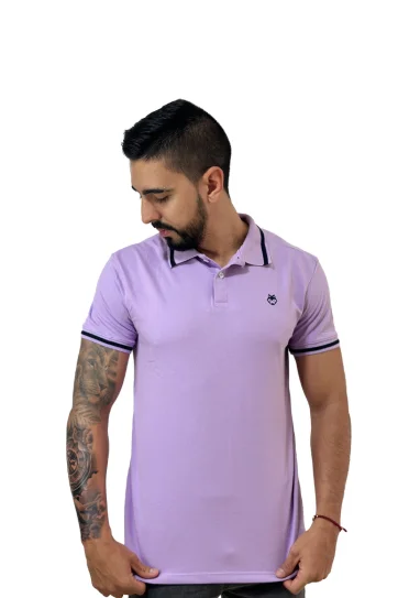 Expertos en Camisetas Tipo POLO 11 Camiseta Polo lila para Hombre j2