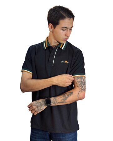 Camiseta Polo negro para Hombre j19
