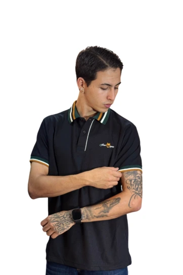 Expertos en Camisetas Tipo POLO 35 Camiseta Polo negro para Hombre j19