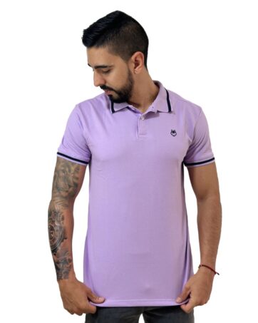 Camiseta Polo lila para Hombre j2