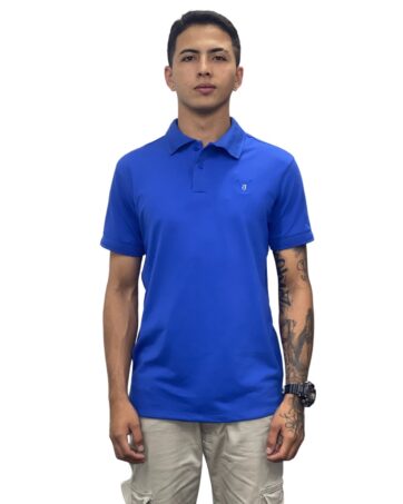 Camiseta Polo azul rey para Hombre j1