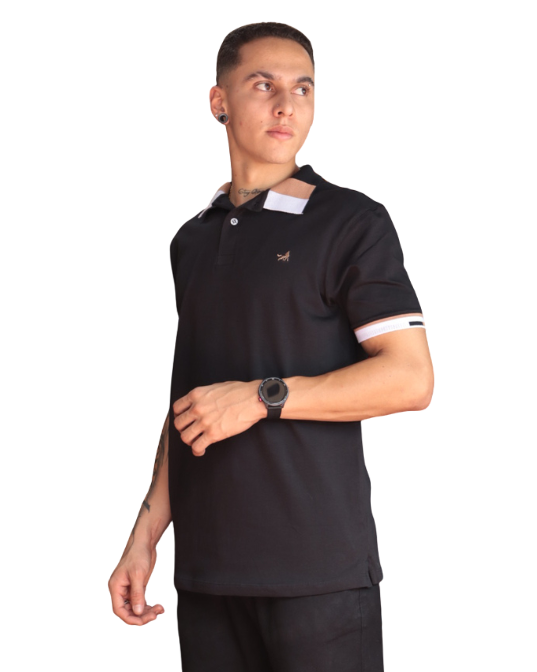 Camiseta Polo negro para Hombre j23 2 j23 polo negro