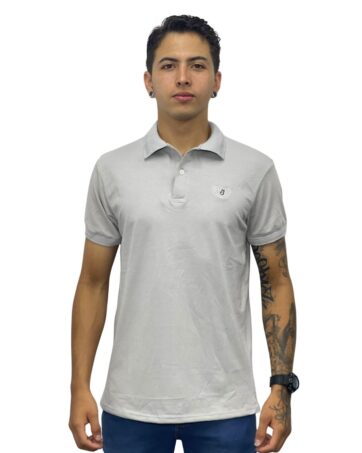 Camiseta Polo gris claro para Hombre j1
