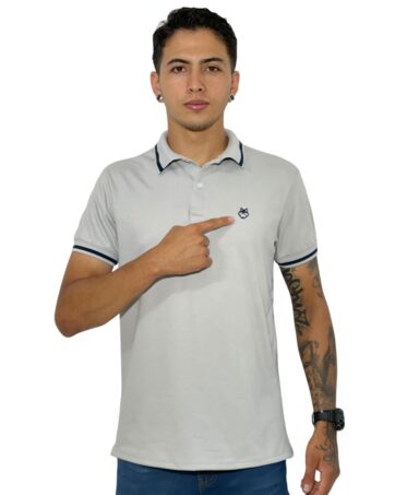 Camiseta Polo gris claro para Hombre j2