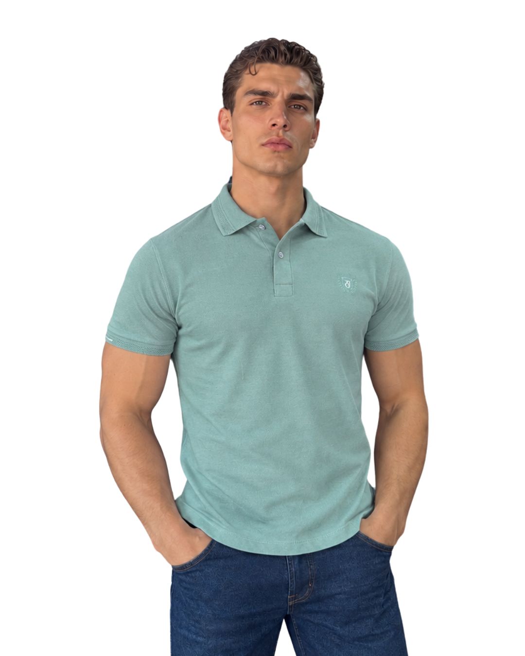 Camiseta Polo pistacho para Hombre j1
