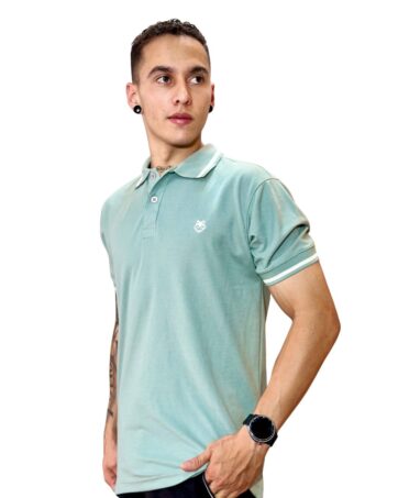Camiseta Polo pistacho para Hombre j2